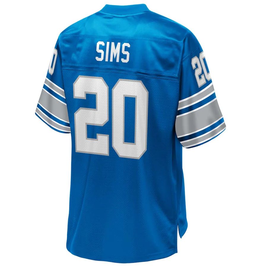 Detroit Lions #20 Billy Sims  Pro Line Royal Replica Retired Player Jersey Stitched American Football Jerseys