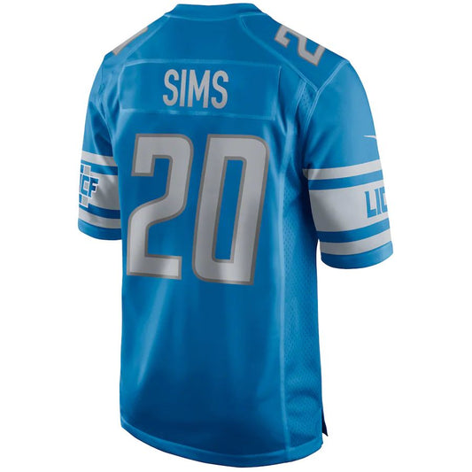 Detroit Lions #20 Billy Sims  Blue Game Retired Player Jersey Stitched American Football Jerseys