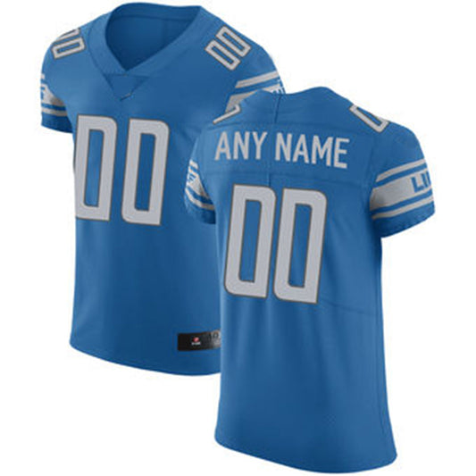 Custom Detroit Lions  Blue Vapor Untouchable Custom Elite Jersey Stitched American Football Jerseys