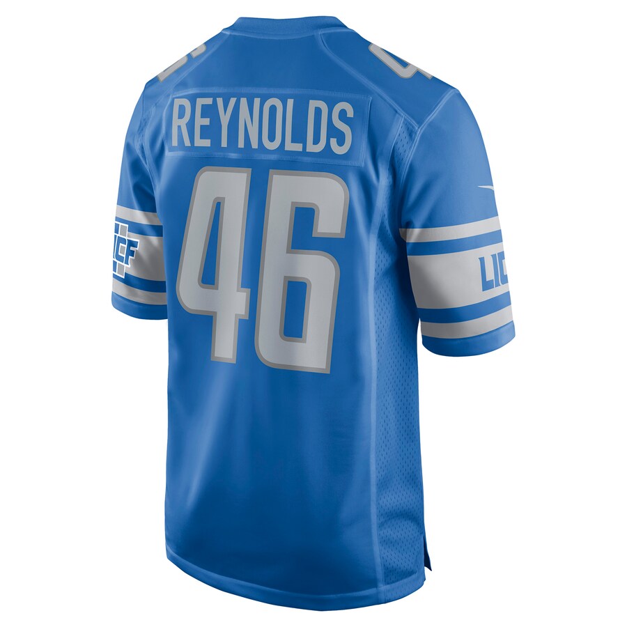 Detroit Lions #46 Craig Reynolds Blue Game Player Jersey Stitched American Football Jerseys