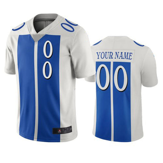 Custom Detroit Lions White Blue Vapor Limited City Edition Jersey Stitched American Football Jerseys