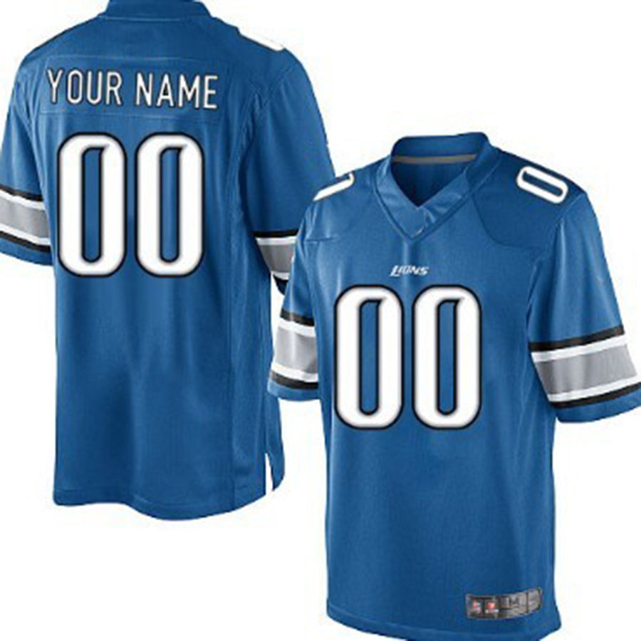 Custom Detroit Lions Light Blue Limited Jersey Stitched American Football Jerseys