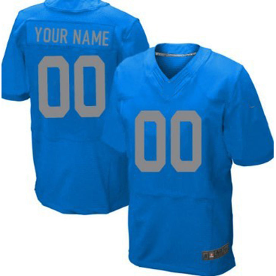 Custom Detroit Lions Navy Blue Elite Jersey Stitched American Football Jerseys