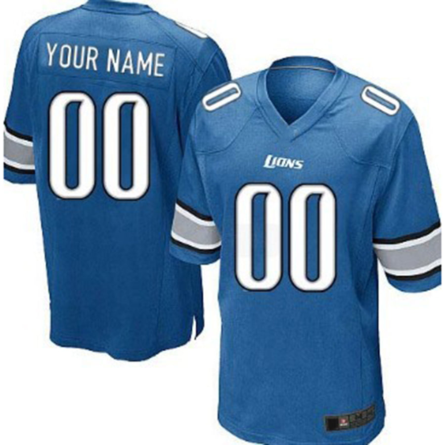 Custom Detroit Lions Navy Blue Limited Jersey Stitched American Football Jerseys