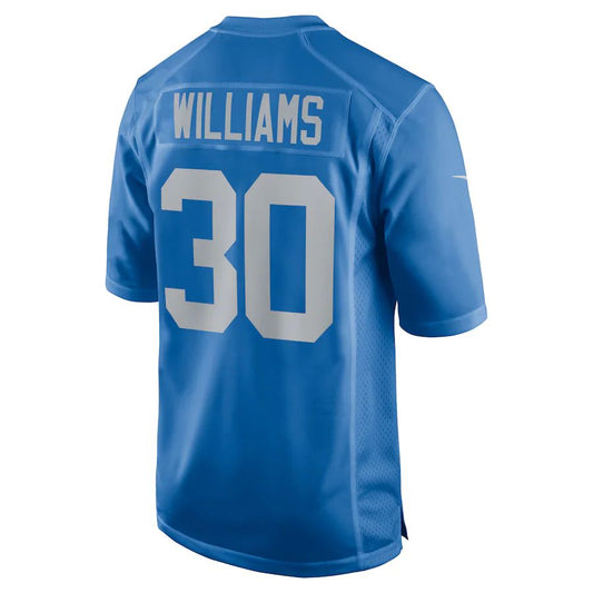 Detroit Lions #30 Jamaal Williams Blue Player Game Jersey Stitched American Football Jerseys