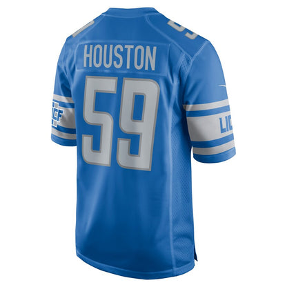 Detroit Lions #59 James Houston Blue Player Game Jersey Stitched American Football Jerseys