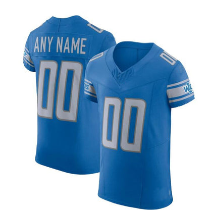 Custom Detroit Lions  Blue Vapor F.U.S.E. Elite Custom Jersey Stitched American Football Jerseys