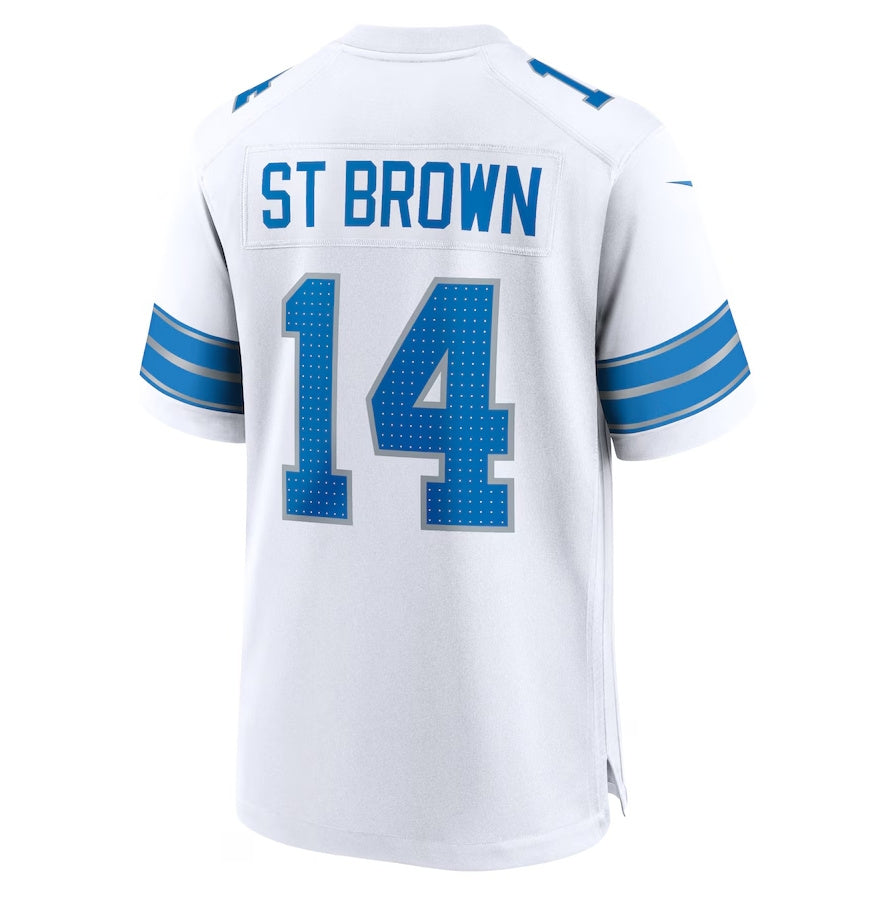 Detroit Lions #14 Amon-Ra St. Brown Game Jersey - Blue American Football Jerseys