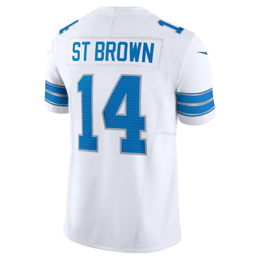 Detroit Lions #14 Amon-Ra St. Brown Vapor F.U.S.E. Limited Jersey - White American Football Jerseys