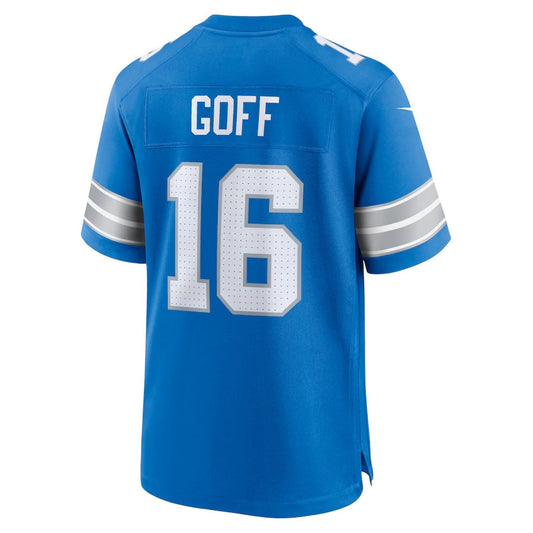 Detroit Lions #16 Jared Goff Game Jersey - Blue American Football Jerseys