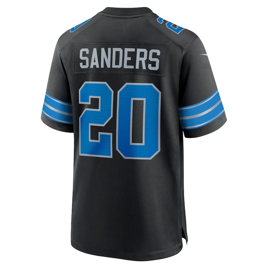 Detroit Lions #20 Barry Sanders 2nd Alternate Retired Player Game Jersey - Black American Football Jerseys