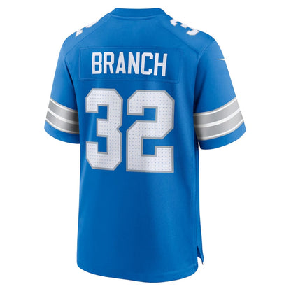 Detroit Lions #32 Brian Branch Game Jersey - Blue American Football Jerseys