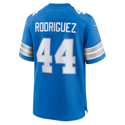 Detroit Lions #44 Malcolm Rodriguez Game Jersey - Blue American Football Jerseys