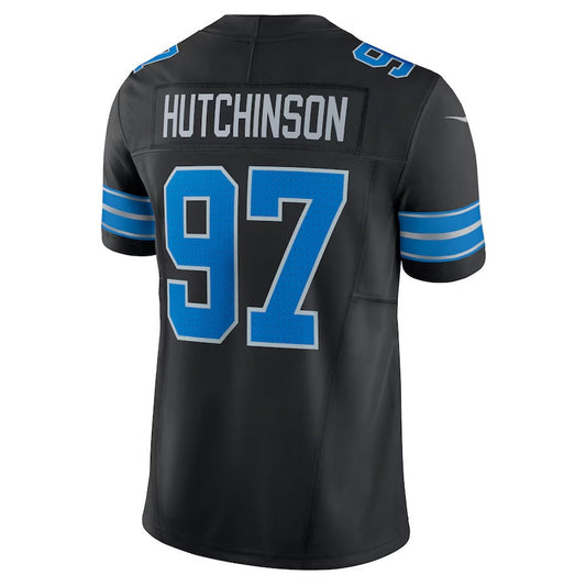 Detroit Lions #97 Aidan Hutchinson 2nd Alternate Vapor F.U.S.E. Limited Jersey - Black American Football Jerseys