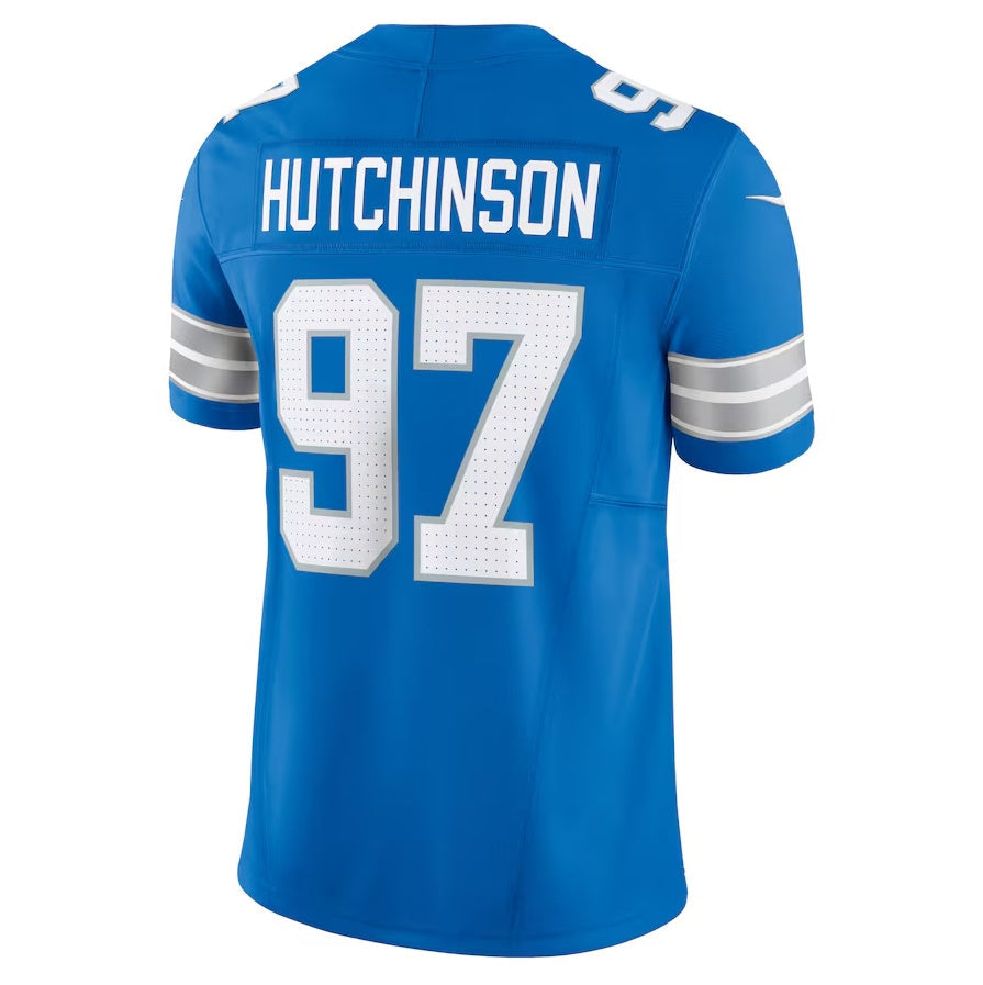 Detroit Lions #97 Aidan Hutchinson Vapor F.U.S.E. Limited Jersey - Blue American Football Jerseys