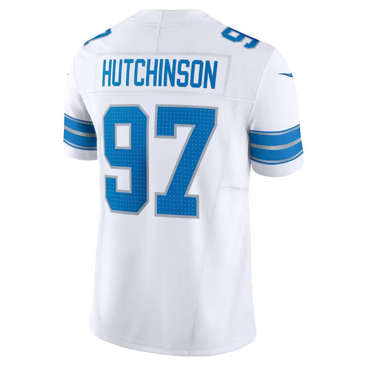 Detroit Lions #97 Aidan Hutchinson Vapor F.U.S.E. Limited Jersey - White American Football Jerseys