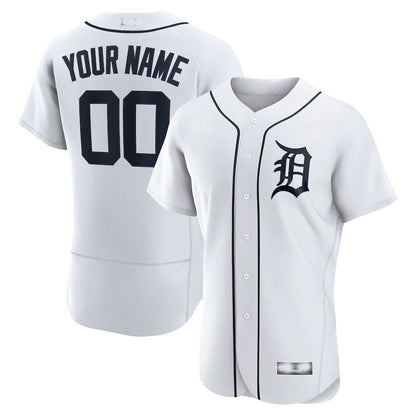 Baseball Jerseys Custom Detroit Tigers White Official Authentic Custom Jersey