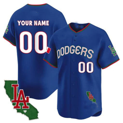 Custom Los Angeles Dodgers Mexico California Patch Vapor Premier Limited V3 – All Stitched Baseball Jersey