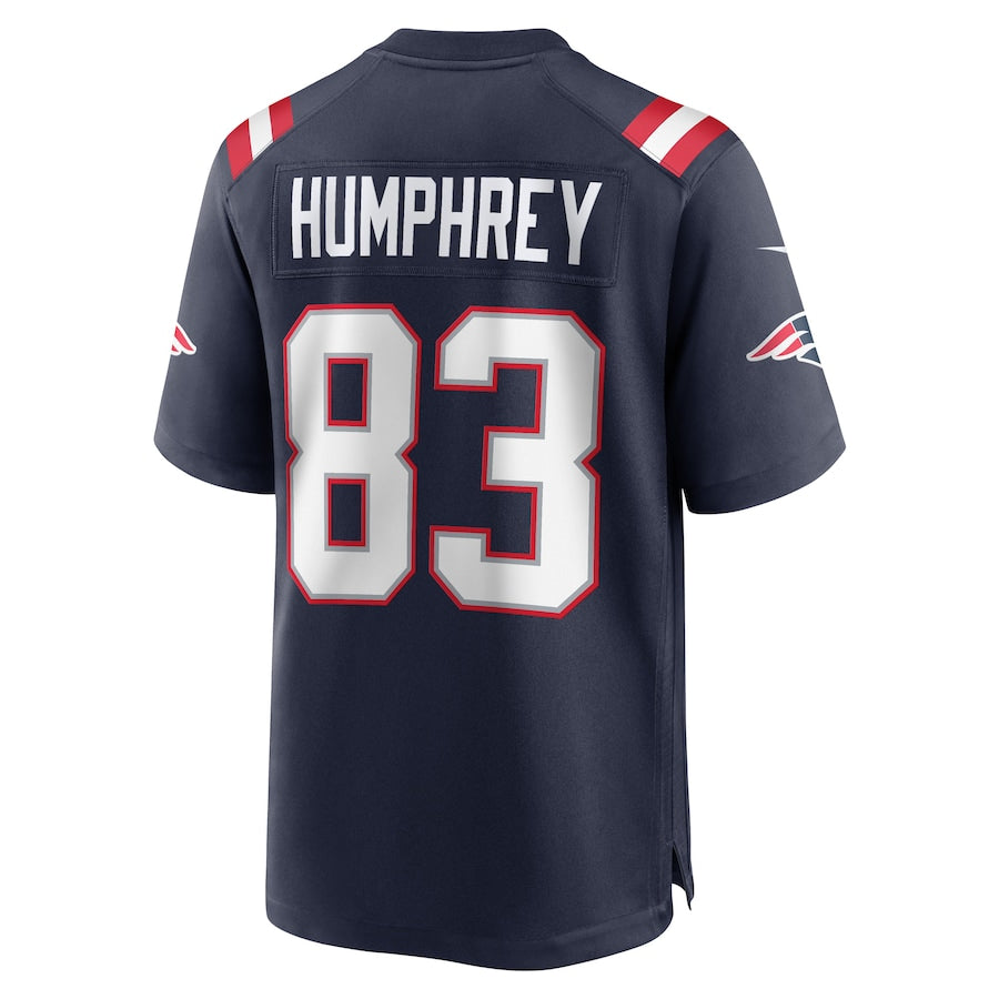 New England Patriots #83 Lil'Jordan Humphrey Navy Game Player Jersey Stitched American Football Jerseys