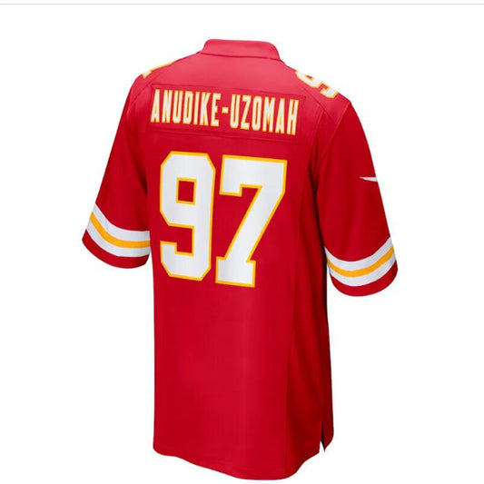 Kansas CityChiefs #97 Felix Anudike-Uzomah 2023 Draft First Round Pick Game Jersey - Red Stitched American Football Jerseys