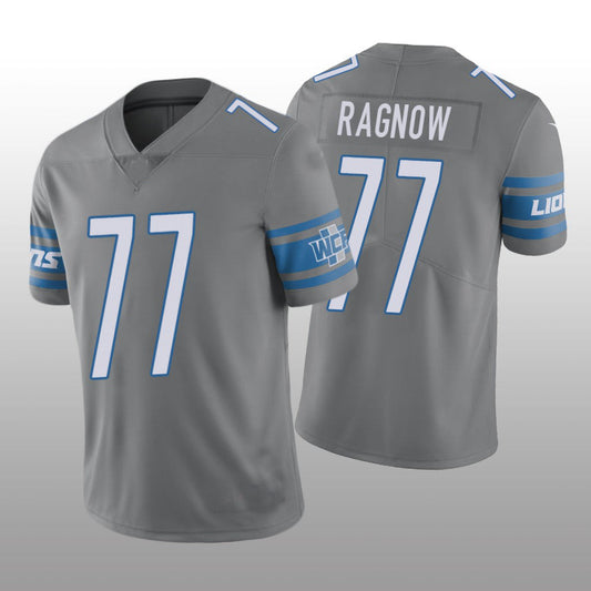 Detroit Lions #77 Frank Ragnow Vapor Limited Steel Jersey Stitched American Football Jerseys