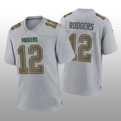 Green Bay PackersPackers #12 Aaron Rodgers Gray Atmosphere Game Jersey Stitched American Football Jerseys