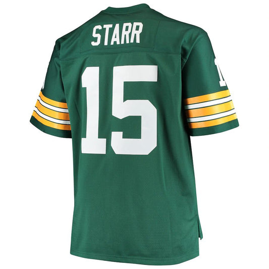 Green Bay PackersPackers #15 Bart Starr Mitchell & Ness Green Big & Tall 1968 Retired Player Replica Jersey Stitched American Football Jerseys