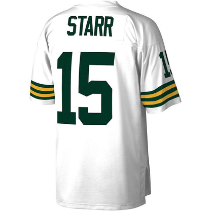 Green Bay PackersPackers #15 Bart Starr Mitchell & Ness White 1969 Legacy Replica Jersey Stitched American Football Jerseys