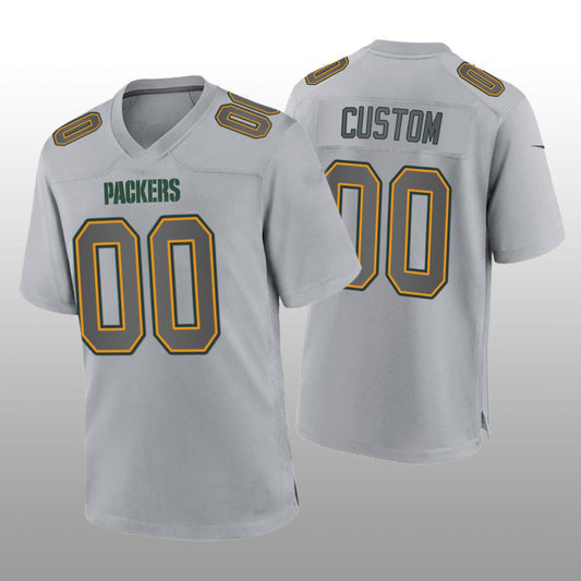 Custom Green Bay PackersPackers Gray Atmosphere Game Jersey Stitched American Football Jerseys