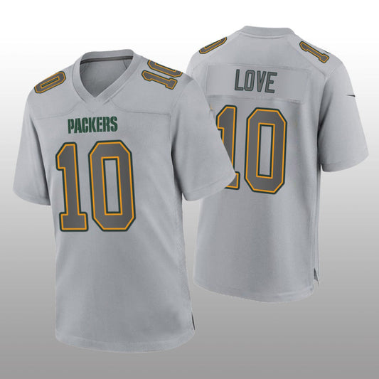 Green Bay PackersPackers #10 Jordan Love Gray Atmosphere Game Jersey Stitched American Football Jerseys