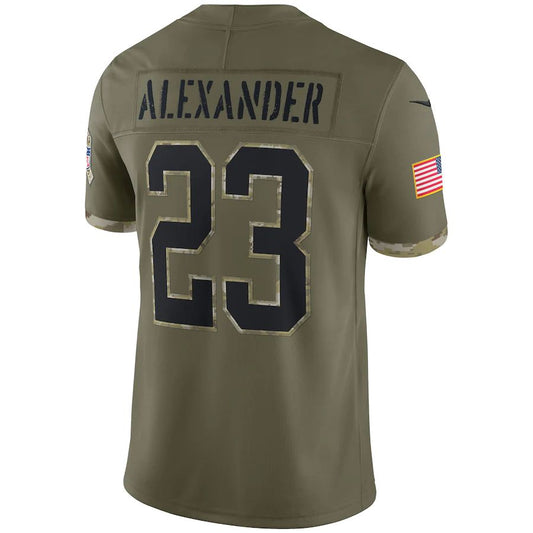 Green Bay PackersPackers #23 Jaire Alexander Olive 2022 Salute To Service Limited Jersey Stitched American Football Jerseys