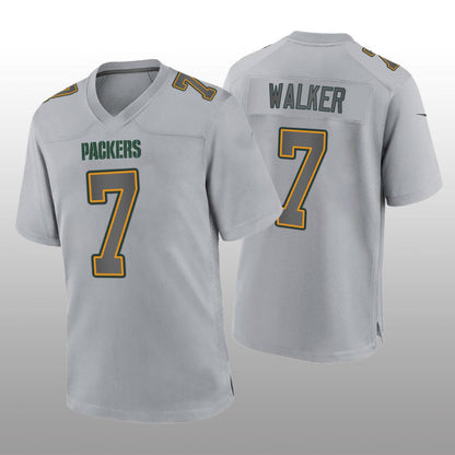 Green Bay PackersPackers #7 Quay Walker Gray Atmosphere Game Jersey Stitched American Football Jerseys