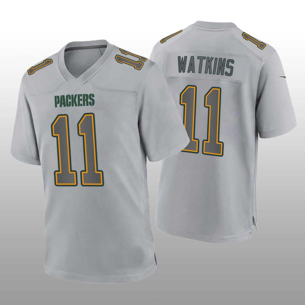 Green Bay PackersPackers #11 Sammy Watkins Gray Atmosphere Game Jersey Stitched American Football Jerseys