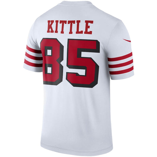 San Francisco 49ers #85 George Kittle Color Rush Legend Jersey White Stitched American Football Jerseys 2022