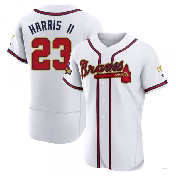 Atlanta Braves #23 Michael Harris II Gold White 2022 Program Jersey Stitches Baseball Jerseys