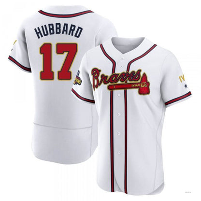 Atlanta Braves #17 Glenn Hubbard Cream Alternate Jersey Stitches Baseball Jerseys