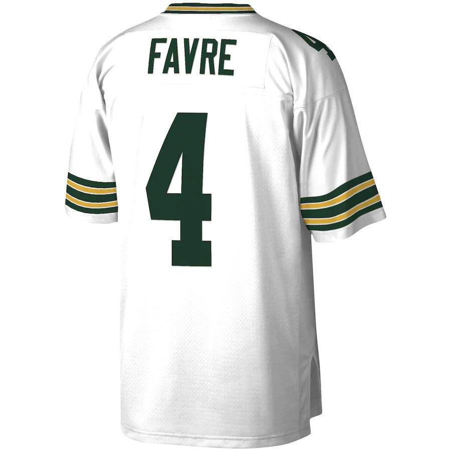 Green Bay PackersPackers #4 Brett Favre Mitchell & Ness White 1996 Legacy Replica Jersey Stitched American Football Jerseys