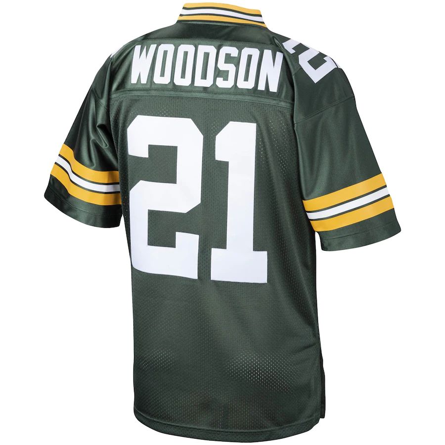 Green Bay PackersPackers #21 Charles Woodson Mitchell & Ness Green 2010 Authentic Throwback Retired Player Jersey Stitched American Football Jerseys