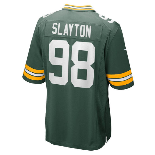 Green Bay PackersPackers #98 Chris Slayton Green Game Player Jersey Stitched American Football Jerseys