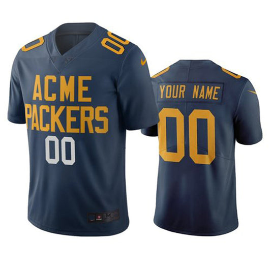 Custom Green Bay PackersPackers Navy Vapor Limited City Edition Jersey Stitched American Football Jerseys