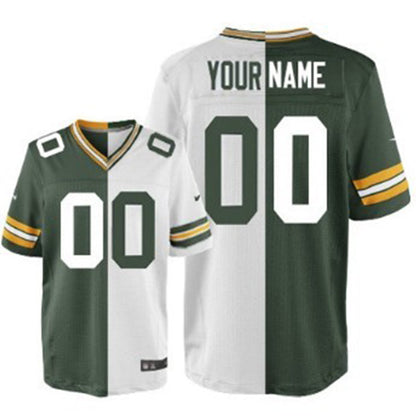 Custom Green Bay PackersPackers Green White Two Tone Elite Jersey Stitched American Football Jerseys