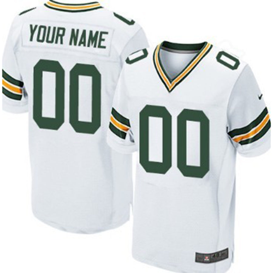 Custom Green Bay PackersPackers White Elite Jersey Stitched American Football Jerseys