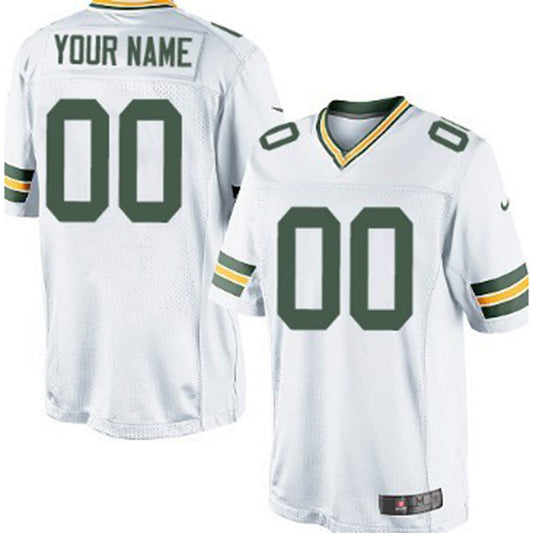 Custom Green Bay PackersPackers White Game Jersey Stitched American Football Jerseys