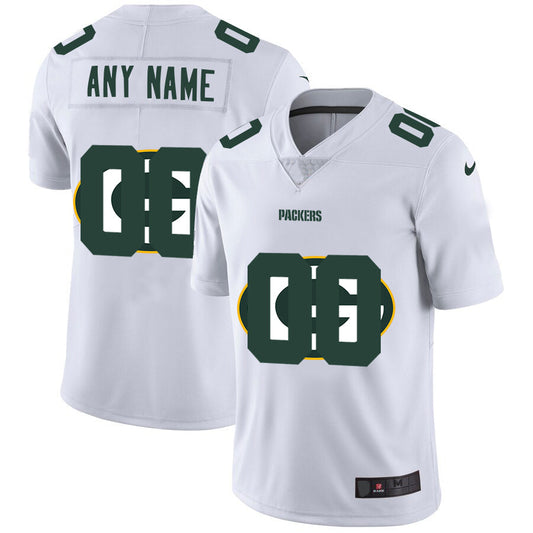 Custom Green Bay PackersPackers White Team Big Logo Vapor Untouchable Limited Jersey Stitched American Football Jerseys