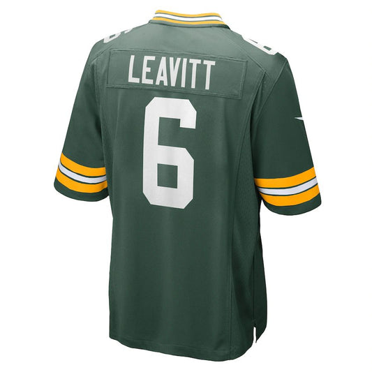 Green Bay PackersPackers #6 Dallin Leavitt Green Game Player Jersey Stitched American Football Jerseys