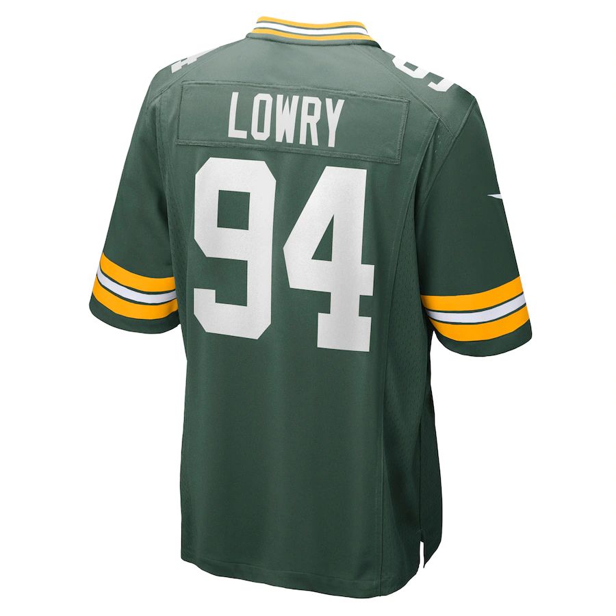 Green Bay PackersPackers #94 Dean Lowry Green Game Jersey Stitched American Football Jerseys