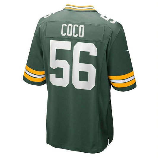 Green Bay PackersPackers #56 Jack Coco Green Game Player Jersey Stitched American Football Jerseys