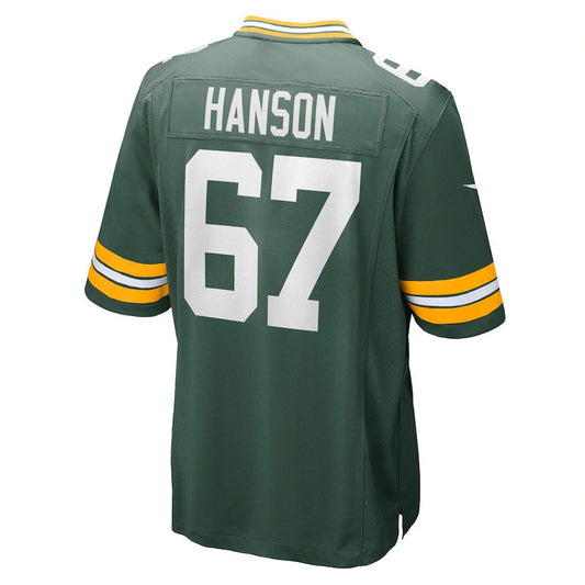 Green Bay PackersPackers #67 Jake Hanson Green Game Jersey Stitched American Football Jerseys