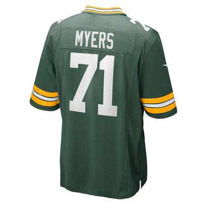 Green Bay PackersPackers #71 Josh Myers Green Game Jersey Stitched American Football Jerseys