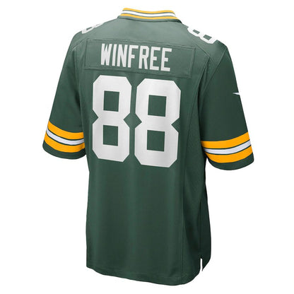 Green Bay PackersPackers #88 Juwann Winfree Green Game Jersey Stitched American Football Jerseys